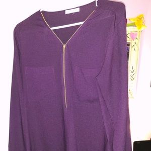 Calvin Klein purple blouse size XL. Worn 1x